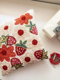 Want to make a super adorable punch needle pillow? This guide will teach you how! This digital pattern includes instructions for punching and assembling a 15 x 15 pillow PLUS lots of yarn suggestions, a color guide, and step-by-step photos. Includes a pattern which can be printed from any home printer. Suggested Materials: * #10 Oxford (regular or fine) * Rug Wool (colors are suggested) * Monks Cloth * Gripper Frame * Backing Fabric * Sewing Materials Not sure you can sew a pillow? Watch this tu