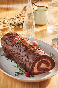 A yule log, also known as a bûche de Noël, is as spectacular to eat as it is to look at.