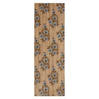 Jesse Printed Jute Rug with Floral Motif & Natural Texture for Casual Spaces