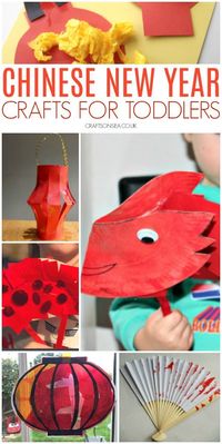 Easy dragon and lantern Chinese New Year crafts for toddlers to make #toddler #kidscrafts