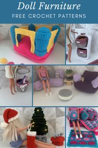 Crochet everything your dolls could ever need. Lots of clothes, furniture, and fun toys