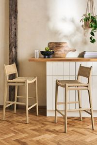 Light Natural Otto Bar Stool - Image 1 of 8