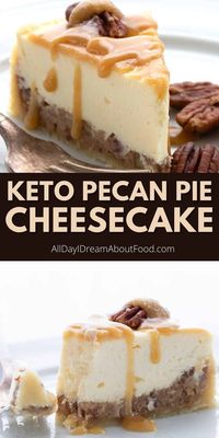 This is the creamiest, the dreamiest keto pecan pie cheesecake ever. Baked in your instant pot or pressure cooker, it cuts the time in half!