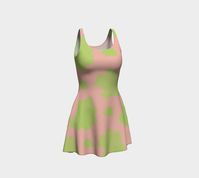 Flare+Dress+"Pink+and+Green+Paisley"+by+Objet+D'Art