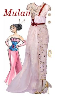 "Mulan" by alyssa-eatinger ❤ liked on Polyvore featuring Disney, Yves Saint Laurent, River Island and De Beers