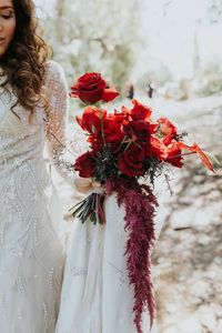 36 Romantic Red Bridal Bouquets to Inspire | OneFabDay.com