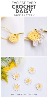 Easy Daisy Crochet Pattern – Mama In A Stitch