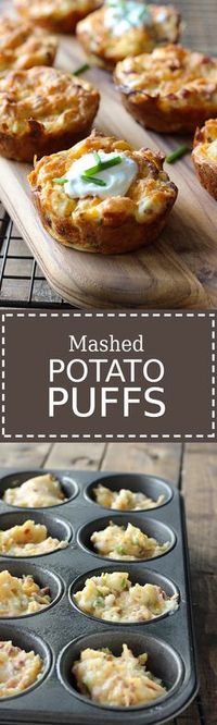 Work some magic on your mashed potatoes with mashed potato puffs! These loaded potato puffs will breathe some new life into your leftover mashed potatoes!