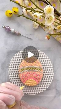 Mary Mansfield on Instagram: "Back with another Mehndi inspired Easter egg cookie. I love the colors of Easter. I know these reels go by quickly, but it’s not easy to edit them down from say… 7 minutes to under 60 seconds. Hope you can still enjoy the process. 🌸 🐣 

#cookievideo
#cookiedecoratingvideo
#cookietutorial 
#royalicing #eastercookies#mehndicookies  #mehndi
#eastereggcookies
#royalicingcookies
#decoratedcookies
#icingcookies
#decoratedsugarcookies 
#cookiedecorating #cookiesofinstagram"