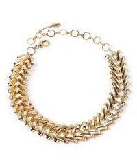 Another great find on #zulily! Goldtone Chevron Statement Necklace #zulilyfinds