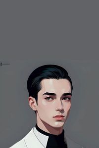 Illustration art of a charming man with black hair. art inspo, illustration art, drawing inspo, illustrations, vintage illustration, aesthetic drawing, cartoon illustration, man illustration, digital portrait illustration, illustration character design