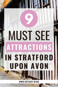 A visit to Stratford-Upon-Avon is one of the best day trips from London, England. If you're looking for things to do in Stratford-Upon-Avon, here is the ultimate guide to the visiting home of William Shakespeare. From the famous Shakespeare houses and Shakespeare Birthplace to the RSC Theatre, this list covers top tips and things to do, including art, performance and history. Click to learn more! Days Out England | Visit Warwickshire | Things to do in Warwickshire