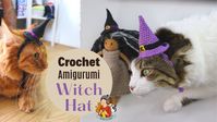 Crochet Witch Amigurumi Hat For Your Pets / Halloween Cats & Dogs - YouTube