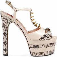 Beautiful studded snake platform sandals