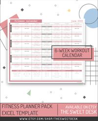 The best fitness tracker, planner, diary and calendar for the DIY-er. Simple and easy to use Excel planner templates to help you plan, organize and track your health and fitness goals without stress. 100% Editable templates. Print as many sheets as you need. Available now as an instant download on Etsy.