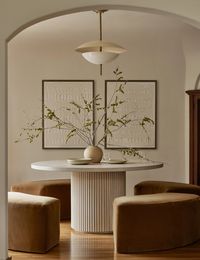 Rutherford White Round Wood Dining Table