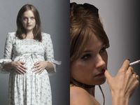 #HighRise #ElisabethMoss as Helen Wilder and #SiennaMiller as Charlotte Melville. Fake bump #Moonbump www.moonbump.com