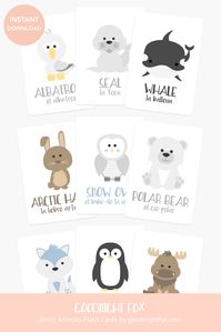 Looking for a great gift for your toddler? Need something that promotes independent play and learning and will last through the terrible twos? Check out these adorable extra thick and durable flash cards from GoodnightFox.com. Your kiddos will love playing, matching, and learning! #flashcards #arcticanimals #christmasgift #stockingstuffer #terribletwos #learning #play #matching #giftfor2yearold