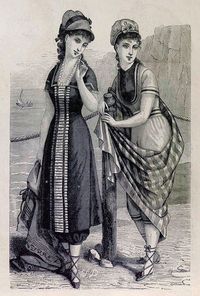 1878. La moda elegante ilustrada. Trajes de baño.