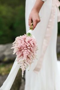 Stylish Single Bloom Wedding Bouquets ★ single bloom wedding bouquets pink astilbe