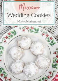 Mexican wedding cookies or Russian tea cakes are known for their irresistibly nutty taste and powdered sugar topping on their rounded snowball shape. #martysmusings #mexicanweddingcookies #russianteacakes #russianteacookies #snowballcookies #christmascookies #christmasbaking via @Marty's Musings