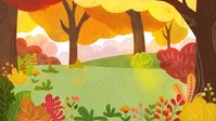 Autumn Forest Warm Background Design