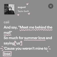 august by taylor swift