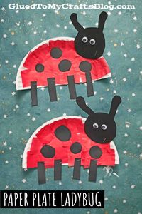 Paper Plate Ladybug - Kid Craft Idea For Spring