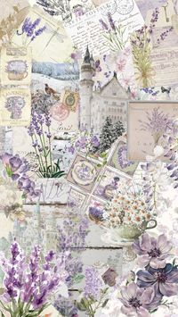 Purple dreams #purple #castle #fairytale #vintage #flowers #butterfly #lavender