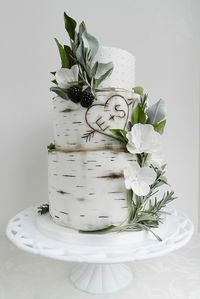 Small Rustic Wedding Cakes On A Budget ❤ See more: http://www.weddingforward.com/small-rustic-wedding-cakes/ #weddings