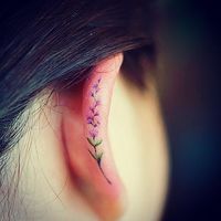 Helix Flower - Little Tattoo Ideas That Are Perfect For Your First Ink - Photos