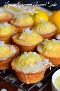 Lemon Coconut Pound Cake Muffins