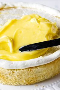 Lemon curd cake filling is thick and creamy with a vibrant lemon flavor! You can spread it between cake layers or enjoy it a number of ways.