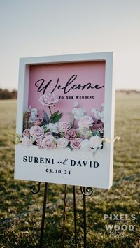 Polaroid Style Flower Box Welcome Sign – Pixels and Wood