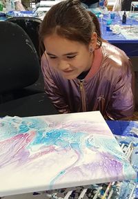 School Holiday Fluid Art Workshop for Kids Melbourne | ClassBento