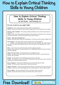 How to Teach Critical Thinking Skills to Young Children