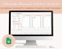 Ultimate Weekly Budget by Paycheck Annual Budget Google | Etsy Bangladesh