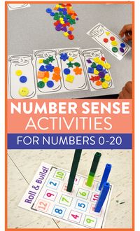 These number sense activities are perfect to help kindergarten and first grade students gain awareness of the numbers 0-20. Students practice ordering numbers, comparing numbers, building numbers, and identifying different ways to make the numbers 0-20.