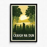 Craigh Na Dun Retro Travel Poster – Sylvan Design Co.