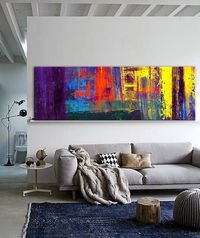 Colorful Art on White #livingroom #interior #trends #2021