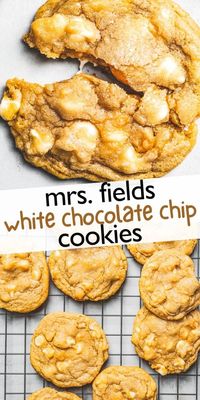 These Mrs. Fields copycat White Chocolate Chip Cookies are soft, chewy, and loaded with delicious white chocolate and macadamia nuts. Whether you're baking for a party or want to enjoy a quick snack, these cookies are sure to please.