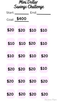 A6 savings Challenge tracker for you cash envelopes. see link below.