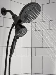 The Graeden™ Tub and Shower Faucet offers an effortless showering experience, featuring magnetic docking, smooth lines, and a sleek, transitional design. It’s equipped with six shower settings and three showering configurations - use the showerheads separately or together for maximum coverage. The showerhead also features Moen’s Magnetix® magnetic docking technology, so it’s easy to release and return the handshower – even with your eyes closed. Available in Matte Black, a contemporary, yet surp