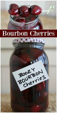 Boozy Bourbon Cherries recipe from RecipeGirl.com #boozy #alcohol #booze #infused #bourbon #cherry #cherries #recipe #RecipeGirl via @recipegirl