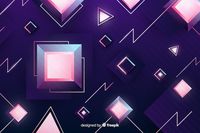 Free Vector | Tridimensional geometric retro futuristic background