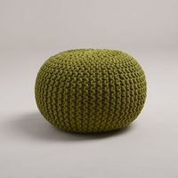 Classic knit poufs brighten up room - SFGate