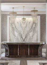 Book Matched Marble Statement wall