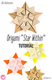 origami star within paper kawaii PIN