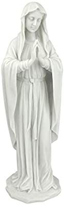 Amazon.com : Design Toscano WU74504 Blessed Virgin Mary Statue, Small 12 Inch Figurine, Bonded Marble Polyresin, White : Virgin Mother Statue : Garden & Outdoor