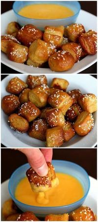 Homemade Soft Pretzel Bites on twopeasandtheirpo... A MUST make for Super Bowl Sunday! They are always a HIT!